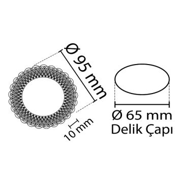 NOAS YL65-1747 NİLUS Ilık Beyaz (4000K) LED Çerçeve Işıklı Kristal Spot Kasası