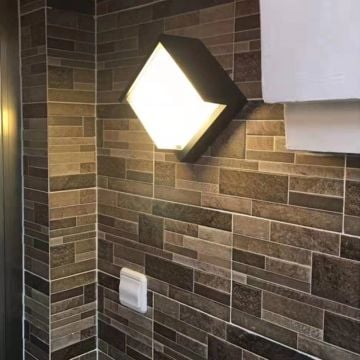 HELIOS HS 5814 12 Watt Siyah Kare Dış Mekan LED Aplik - Gün Işığı (3200K) - Metal Gövde