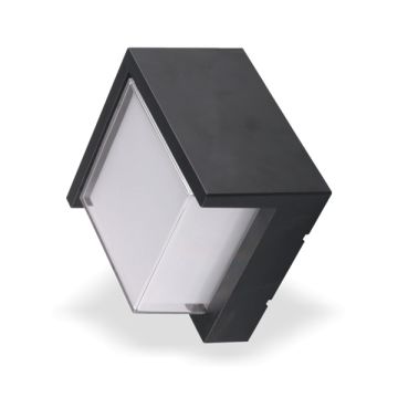HELIOS HS 5814 12 Watt Siyah Kare Dış Mekan LED Aplik - Gün Işığı (3200K) - Metal Gövde