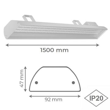 goldX ZE102 150 Watt 150 cm LED Yüksek Tavan Armatürü (SAMSUNG LED & LIFUD Driver - IP20)