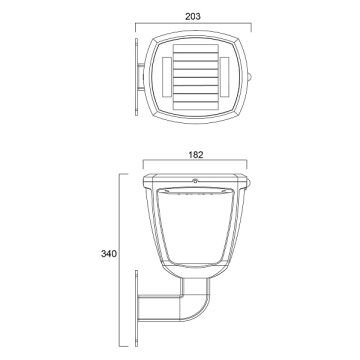 SYLVANIA 0054040 4.5 Watt Siyah Sensörlü Solar Aplik - Ilık Beyaz (4000K)