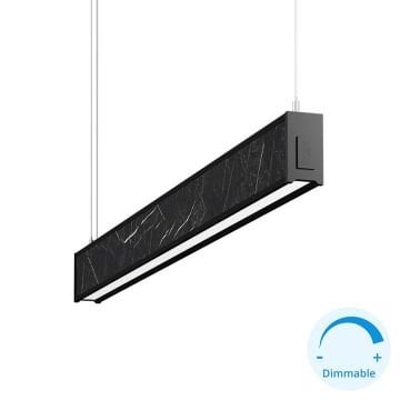 GOYA GY 8046-90 26 Watt 90 cm Siyah Mermer Desenli DİMLİ Lineer Sarkıt Armatür