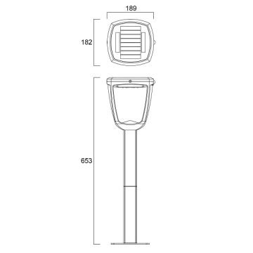 SYLVANIA 0054042 4.5 Watt Siyah Sensörlü Solar Bahçe Armatürü - Ilık Beyaz (4000K)