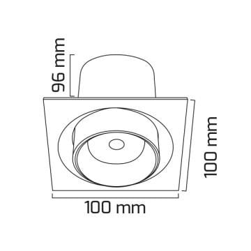 GOYA GY 3039 Beyaz/Siyah Kasa 14 Watt Dimli LED Mağaza LED Spotu