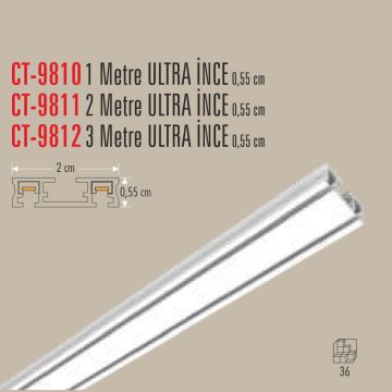 CATA CT-9810 1 Metre Beyaz Ultra İnce Sıva Üstü Magnet Ray