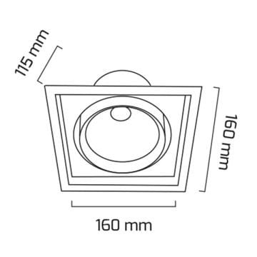 GOYA GY 3051-30 Siyah/Beyaz Kasa 30 Watt Dimli LED Mağaza Spotu