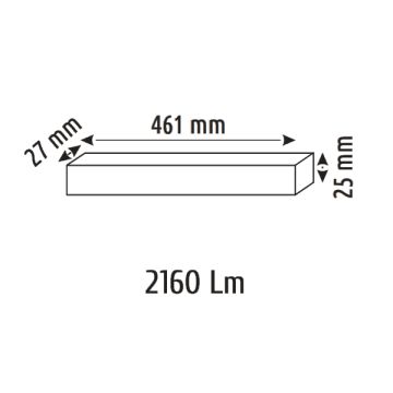 HELIOS HS8586 24 Watt 46 cm Siyah Gövde Lensli OSRAM LED Magnet Armatür - 2 Renk Fonksiyonlu [Ilık Beyaz (4000K) + Gün Işığı (3000K)]