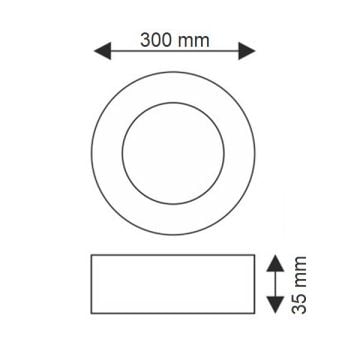 K2 GLOBAL KDL423 24 Watt Sıva Üstü Yuvarlak LED Panel