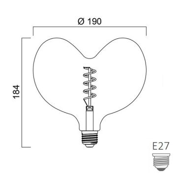 SYLVANIA 0029981 4 Watt Esmer Camlı Dimli LED Rustik Ampul (Amber)