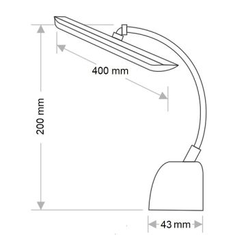 HELIOS HS 2610 Saray 7 Watt 40 cm Krom LED Tablo Apliği