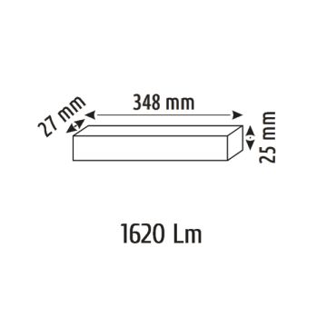 HELIOS HS8584 18 Watt 35 cm Siyah Gövde Lensli OSRAM LED Magnet Armatür - 2 Renk Fonksiyonlu [Ilık Beyaz (4000K) + Gün Işığı (3000K)]