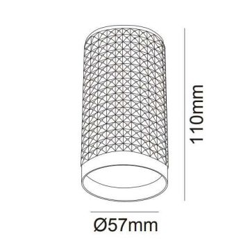 JUPITER JC051-B 5.5x10 cm Beyaz Sıva Üstü Spot Kasası - Metal