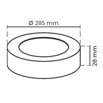 NOAS YL14-2400-A 24 Watt Sıva Üstü Yuvarlak LED Panel