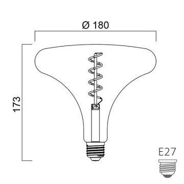 SYLVANIA 0029983 4 Watt Esmer Camlı Dimli LED Rustik Ampul (Amber)