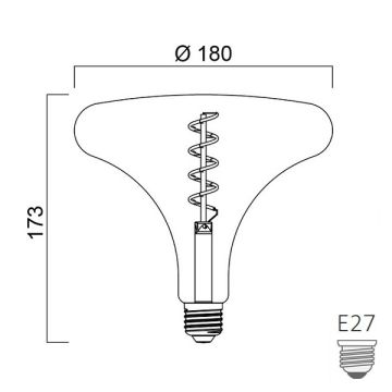 SYLVANIA 0029984 4 Watt Dimli LED Rustik Ampul (Amber)