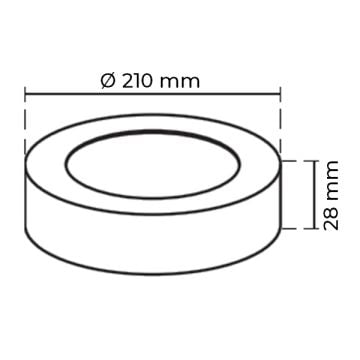 NOAS YL14-1800 18 Watt Sıva Üstü Yuvarlak LED Panel