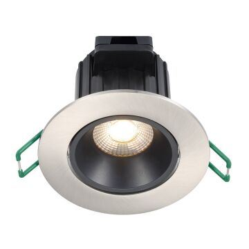 SYLVANIA 0005172 9 Watt Satin Nikel-Siyah Dış Mekan Sıva Altı Dimli LED Spot - Gün Işığı (3000K)