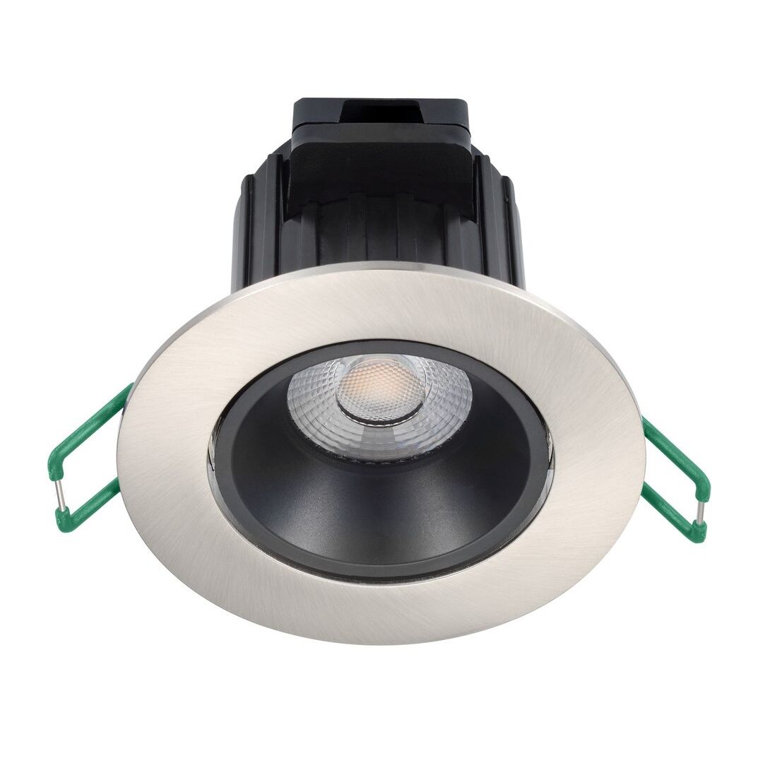 SYLVANIA 0005172 9 Watt Satin Nikel-Siyah Dış Mekan Sıva Altı Dimli LED Spot - Gün Işığı (3000K)