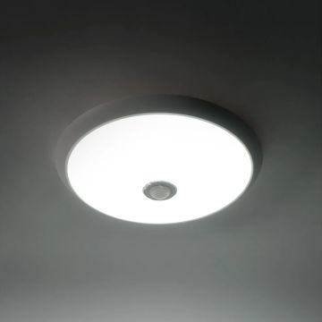 ACK AC18-00131 18 Watt Siyah Kasa Sensörlü ve Acil Aydınlatma Kitli LED Tavan Armatürü - Beyaz Işık (6500K)