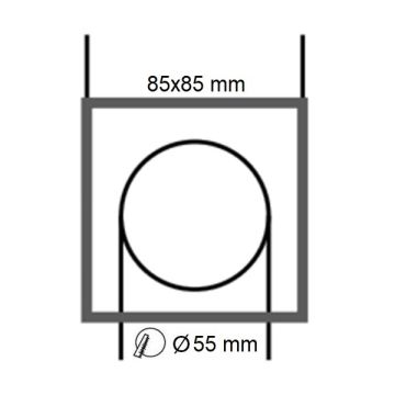 K2 GLOBAL KDA820 Kare Cam Spot Kasası