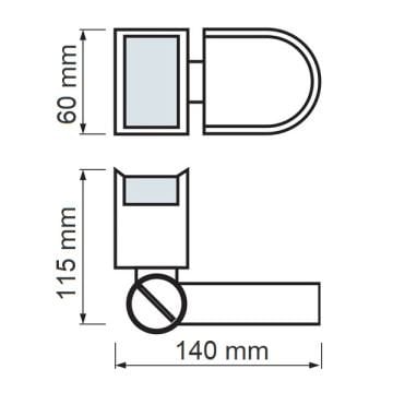 HOROZ 088-001-0002 CORONA Duvar Tipi 180 Derece Siyah Sıva Üstü IP44 Hareket Sensörü