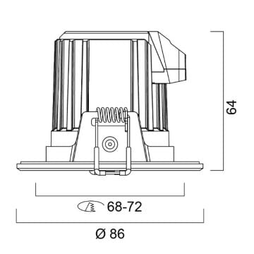 SYLVANIA 0005174 9 Watt Beyaz Kasa Dış Mekan Sıva Altı Dimli LED Spot - Gün Işığı (3000K)