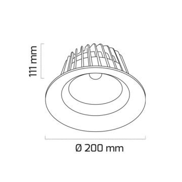 GOYA GY 3018-28 Beyaz Kasa 30 Watt Dimli LED Mağaza LED Spotu