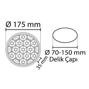 NOAS YL16-2400 24 Watt Mercekli Ayarlanabilir Yuvarlak LED Panel