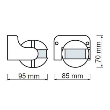 HOROZ 088-001-0003 LINEA Duvar Tipi 180 Derece Siyah Sıva Üstü IP44 Hareket Sensörü