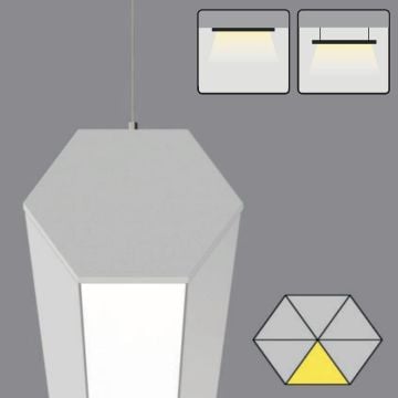 CreaLight AL02-90101 21 Watt 100 cm Altıgen Lineer Armatür (SAMSUNG/OSRAM LED & PHILIPS/TRIDONIC/MEAN WELL Driver)