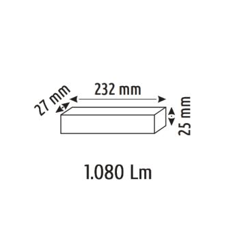 HELIOS HS8582 Siyah Gövde 12 Watt 23 cm Lensli OSRAM LED Magnet Armatür - 2 Renk Fonksiyonlu [Ilık Beyaz (4000K) + Gün Işığı (3000K)]