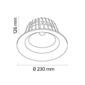 GOYA GY 3018-36 Beyaz Kasa 40 Watt LED Mağaza LED Spotu