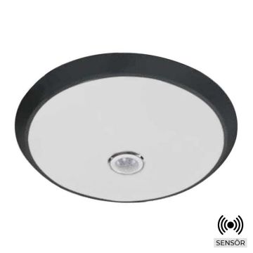 ACK AC17-00131 18 Watt Siyah Kasa Sensörlü LED Tavan Armatürü - Beyaz Işık (6500K)