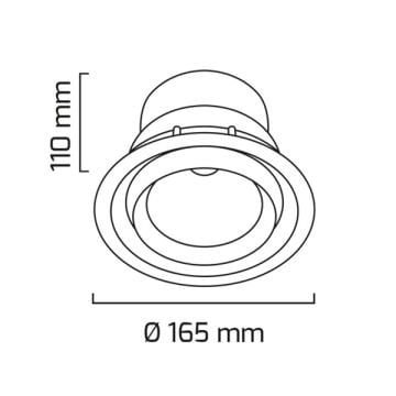 GOYA GY 3050-30 Siyah/Beyaz Kasa 30 Watt LED Mağaza Spotu
