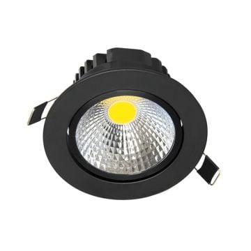 K2 GLOBAL KSL240 5 Watt Sıva Altı Siyah Yuvarlak LED Spot