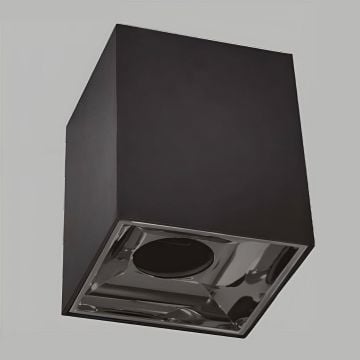 YCL YC 1530 10x10 cm Siyah-Platin Sıva Üstü Spot Kasası (Metal)