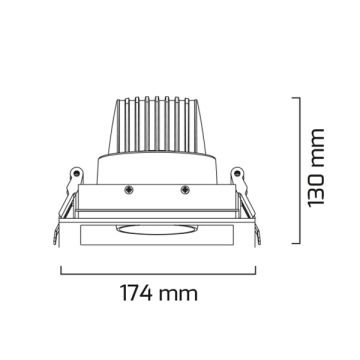GOYA GY 3041-30 Siyah Kasa 30 Watt LED Mağaza LED Spotu