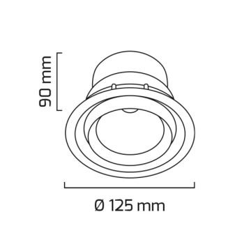 GOYA GY 3050-14 Siyah/Beyaz Kasa 14 Watt Dimli LED Mağaza Spotu