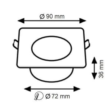 K2 GLOBAL KDL106 5 Watt Sıva Altı Kare LED Spot (Plastik)