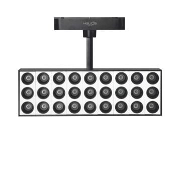 HELIOS HS8606 30 Watt 46 cm Siyah Gövde Lensli OSRAM LED Magnet Spot - 2 Renk Fonksiyonlu [Gün Işığı (3000K) + Ilık Beyaz (4000K)]