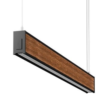 GOYA GY 8046-150 42 Watt 150 cm Ahşap (Ceviz) Desenli Lineer Sarkıt Armatür