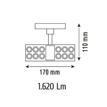 HELIOS HS8730 18 Watt OSRAM LED Magnet Spot