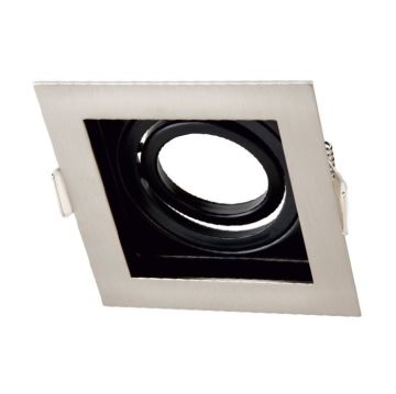 K2 GLOBAL KDA845 Sıva Altı Saten-Siyah Kare Spot Kasası (Metal)