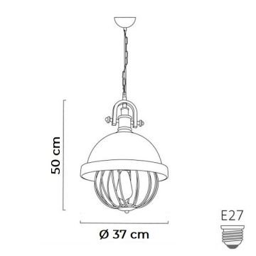 ACK AH17-02671 Kafesli Retro Avize