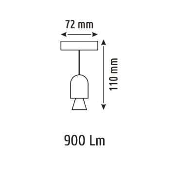 HELIOS HS8680 10 Watt Siyah Gövde OSRAM LED Magnet Spot