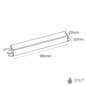 HOROZ 083-001-0018 VESTA 12 Volt 1.5 Amper 18 Watt Slim Dış Mekan LED Trafosu