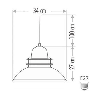 ACK AH17-01271 Şapkalı Retro Avize