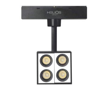 HELIOS HS8600 10 Watt 46 cm Siyah Gövde Lensli OSRAM LED Magnet Spot - 2 Renk Fonksiyonlu [Gün Işığı (3000K) + Ilık Beyaz (4000K)]