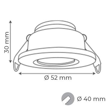 goldX ZE563 3 Watt Sıva Altı Beyaz Yuvarlak LED Spot