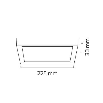 GOYA GY 1884-18 18 Watt Siyah Sıva Üstü Kare LED Panel